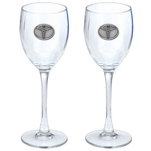 Medical Caduceus Goblet (Set of 2) - Heritage Metalworks, Inc.