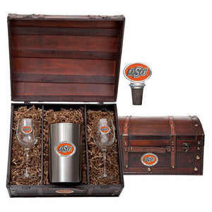 Oklahoma State University Wine Chest Set - Heritage Metalworks, Inc.