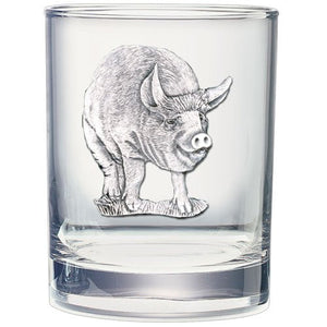 Pig Double Old Fashioned Glass - Heritage Metalworks, Inc.
