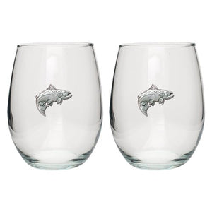Salmon Stemless Goblets (Set Of 2) - Heritage Metalworks, Inc.