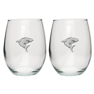 Shark Stemless Goblets (Set Of 2) - Heritage Metalworks, Inc.