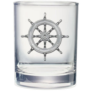 Ship Wheel Double Old Fashioned Glass - Heritage Metalworks, Inc.
