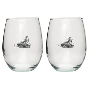 Snowmobile Stemless Goblet (SET OF 2) - Heritage Metalworks, Inc.