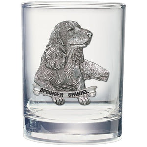 Springer Spaniel Double Old Fashioned Glass - Heritage Metalworks, Inc.