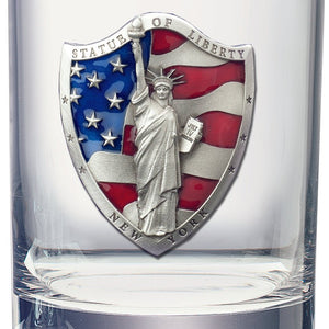 Statue of Liberty Double Old Fashioned Glass - Heritage Metalworks, Inc.