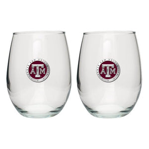 Texas A&M University Stemless Goblet (Set Of 2) - Heritage Metalworks, Inc.