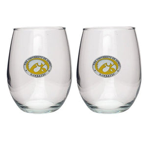 The University of Iowa Stemless Goblets (set of 2) - Heritage Metalworks, Inc.