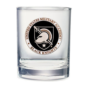 United States Military Academy Black Knights Double Old Fashioned Glass - Heritage Metalworks, Inc.