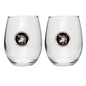 United States Military Academy Black Knights Stemless Goblet (Set of 2) - Heritage Metalworks, Inc.