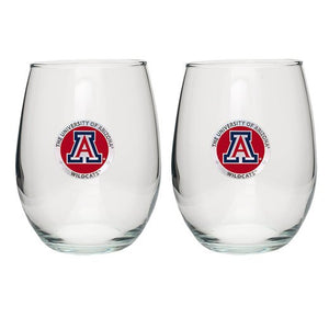 University of Arizona Stemless Goblet (Set of 2) - Heritage Metalworks, Inc.