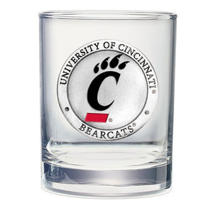 University of Cincinnati Double Old Fashioned Glass - Heritage Metalworks, Inc.