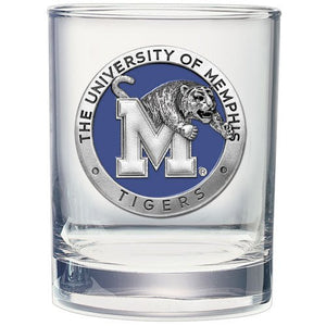 University of Memphis Double Old Fashioned Glass - Heritage Metalworks, Inc.