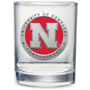 University of Nebraska Double Old Fashioned Glass - Heritage Metalworks, Inc.