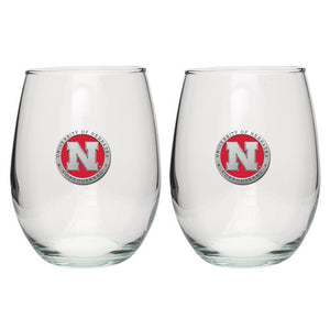 University of Nebraska Stemless Goblets (Set Of 2) - Heritage Metalworks, Inc.