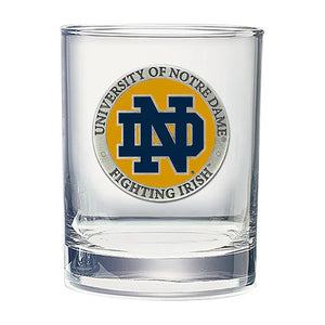 University of Notre Dame Double Old Fashioned Glass - Heritage Metalworks, Inc.