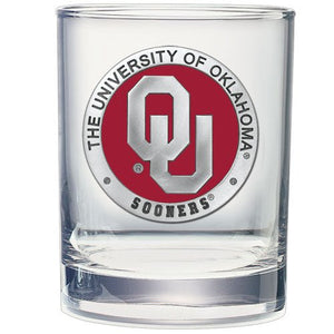 University of Oklahoma Double Old Fashioned Glass - Heritage Metalworks, Inc.