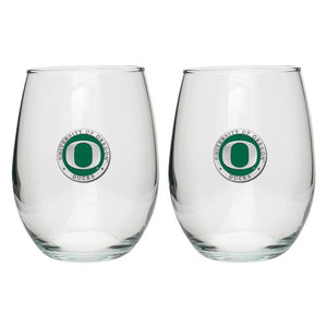 University of Oregon Stemless Goblets (Set of 2) - Heritage Metalworks, Inc.