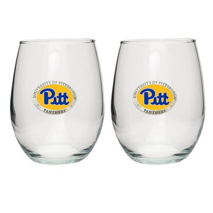 University of Pittsburgh Stemless Goblet (Set of 2) - Heritage Metalworks, Inc.