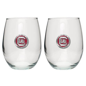 University of South Carolina Stemless Goblets (Set Of 2) - Heritage Metalworks, Inc.