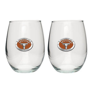 University of Texas at Austin Stemless Goblet (Set of 2) - Heritage Metalworks, Inc.
