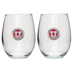 University of Utah Stemless Goblets (Set Of 2) - Heritage Metalworks, Inc.