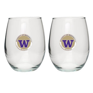 University of Washington Stemless Goblets (Set of 2) - Heritage Metalworks, Inc.