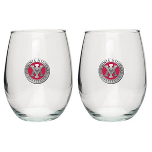 Virginia Military Institute Stemless Goblets (Set Of 2) - Heritage Metalworks, Inc.