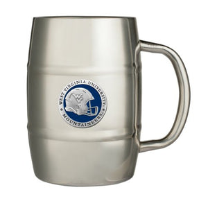 West Virginia University Helmet Keg Mug - Heritage Metalworks, Inc.