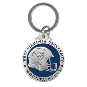 West Virginia University Helmet Key Chain - Heritage Metalworks, Inc.