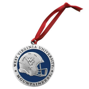 West Virginia University Helmet Ornament - Heritage Metalworks, Inc.