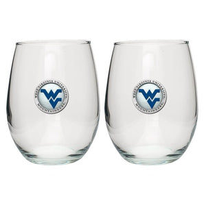 West Virginia University Stemless Goblet (Set Of 2) - Heritage Metalworks, Inc.