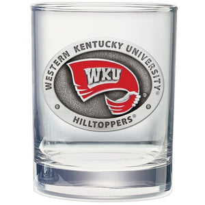 Western Kentucky University Double Old Fashioned Glass - Heritage Metalworks, Inc.