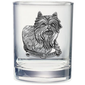 Yorkshire Terrier Double Old Fashioned Glass - Heritage Metalworks, Inc.
